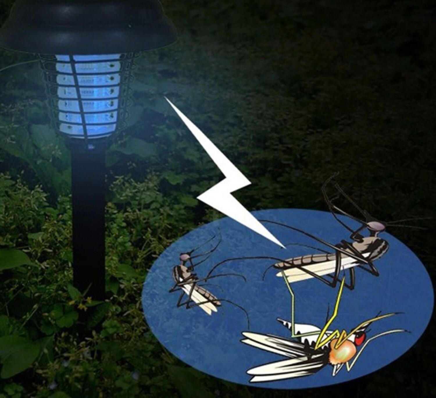 Solar Light Anti Mosquito Outdoor Garden Led Lamp Power Waterproof Insect Lamps