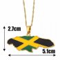 Jamaica Map Pendant And Necklace Jamaica National Flag Jewelry Women & Men Gift