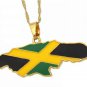 Jamaica Map Pendant And Necklace Jamaica National Flag Jewelry Women & Men Gift