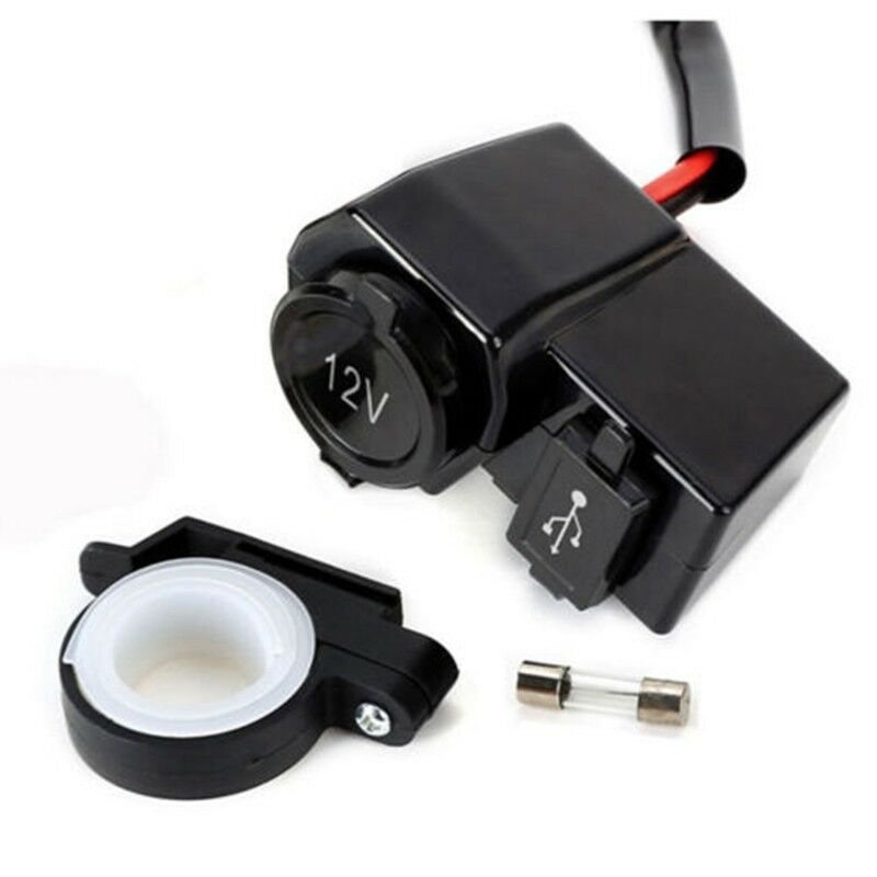 2016 Universal Waterproof 12V Motorcycle Cigarette Lighter Socket with 2.1A USB