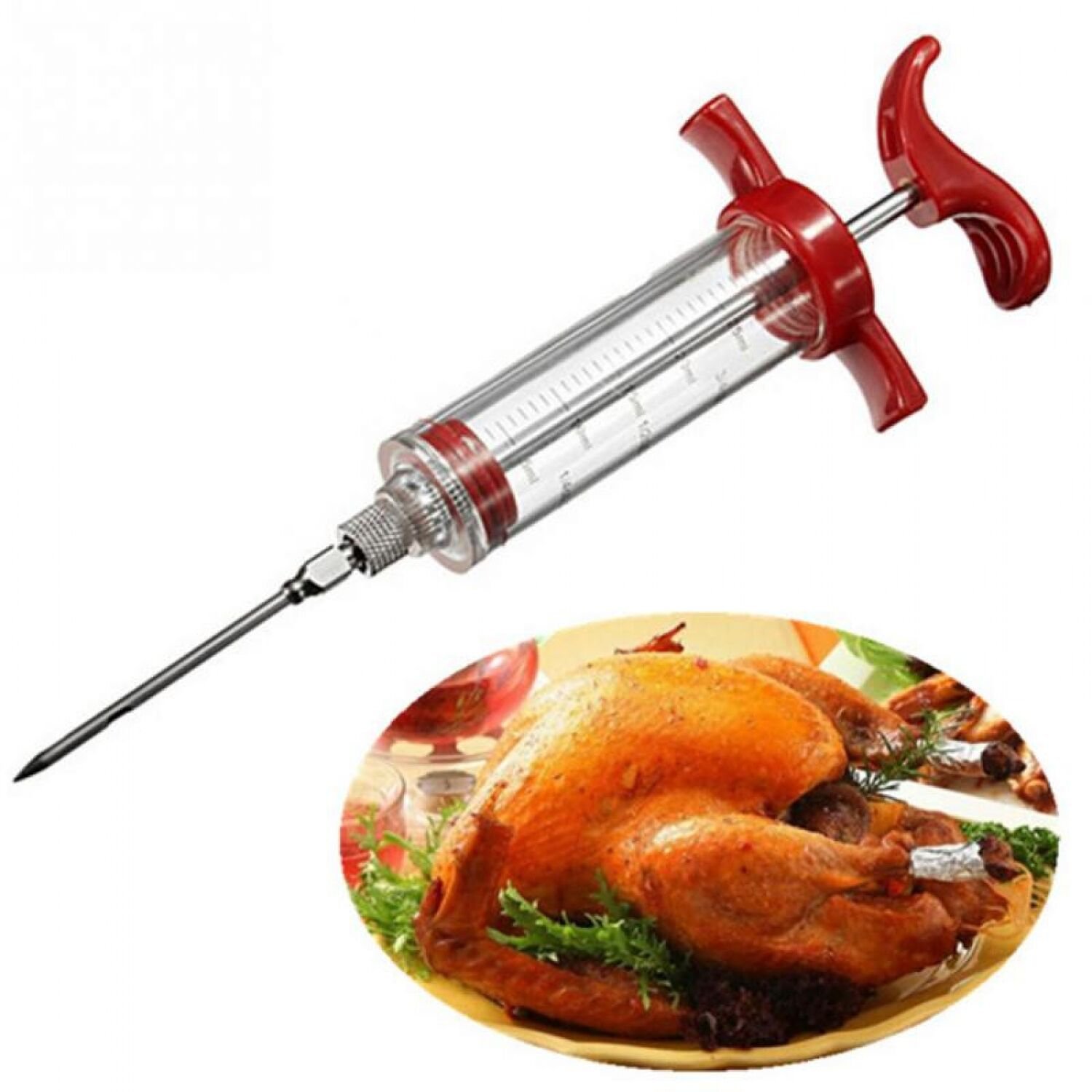 Barbecue Syringe Sauce Injector BBQ Tools Set Grill Turkey Kitchen Accessories