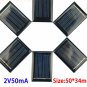 Micro Mini Small Power Solar Cells Panel 10Pcs 2V 50mA 50*34*3mm For DIY Toy