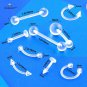 2Pcs/lot Clear Acrylic Ball Punk Bar Lip Ring Silicone Eyebrow Piercing