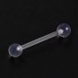2Pcs/lot Clear Acrylic Ball Punk Bar Lip Ring Silicone Eyebrow Piercing
