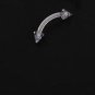 2Pcs/lot Clear Acrylic Ball Punk Bar Lip Ring Silicone Eyebrow Piercing