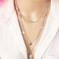 Gold Fatima Hand Multilayer Hammer Chain Lariat Bar Necklace Long Strip 2018 New