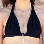 Gold Fatima Hand Multilayer Hammer Chain Lariat Bar Necklace Long Strip 2018 New
