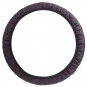 Black Red Car Steering Wheel Covers Elastic Embroidered Cover for 38cm Diameter