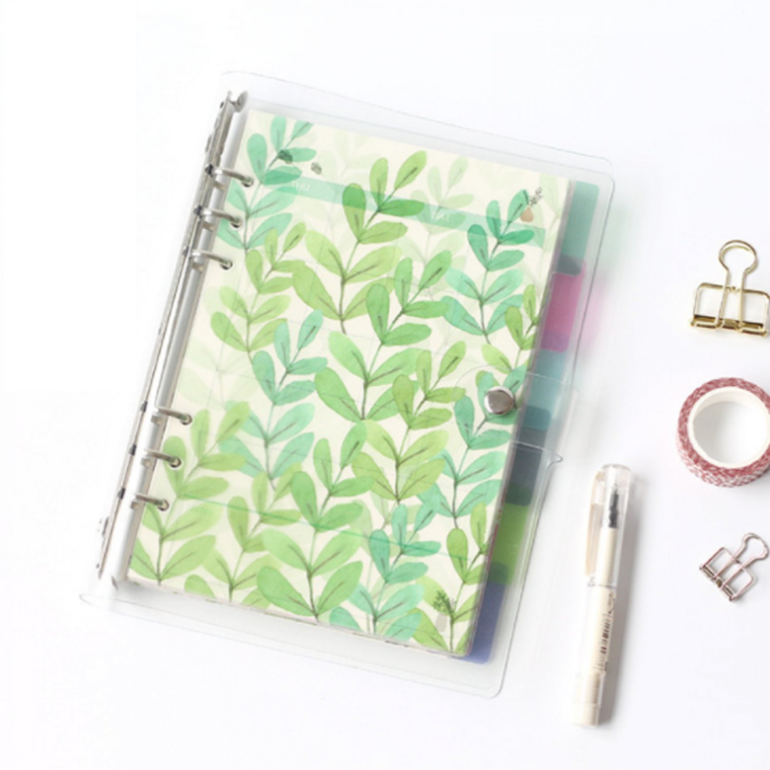Planner Time 6Pcs/Set A5 6 Holes Colored Notebook's Spiral Book Office Planner