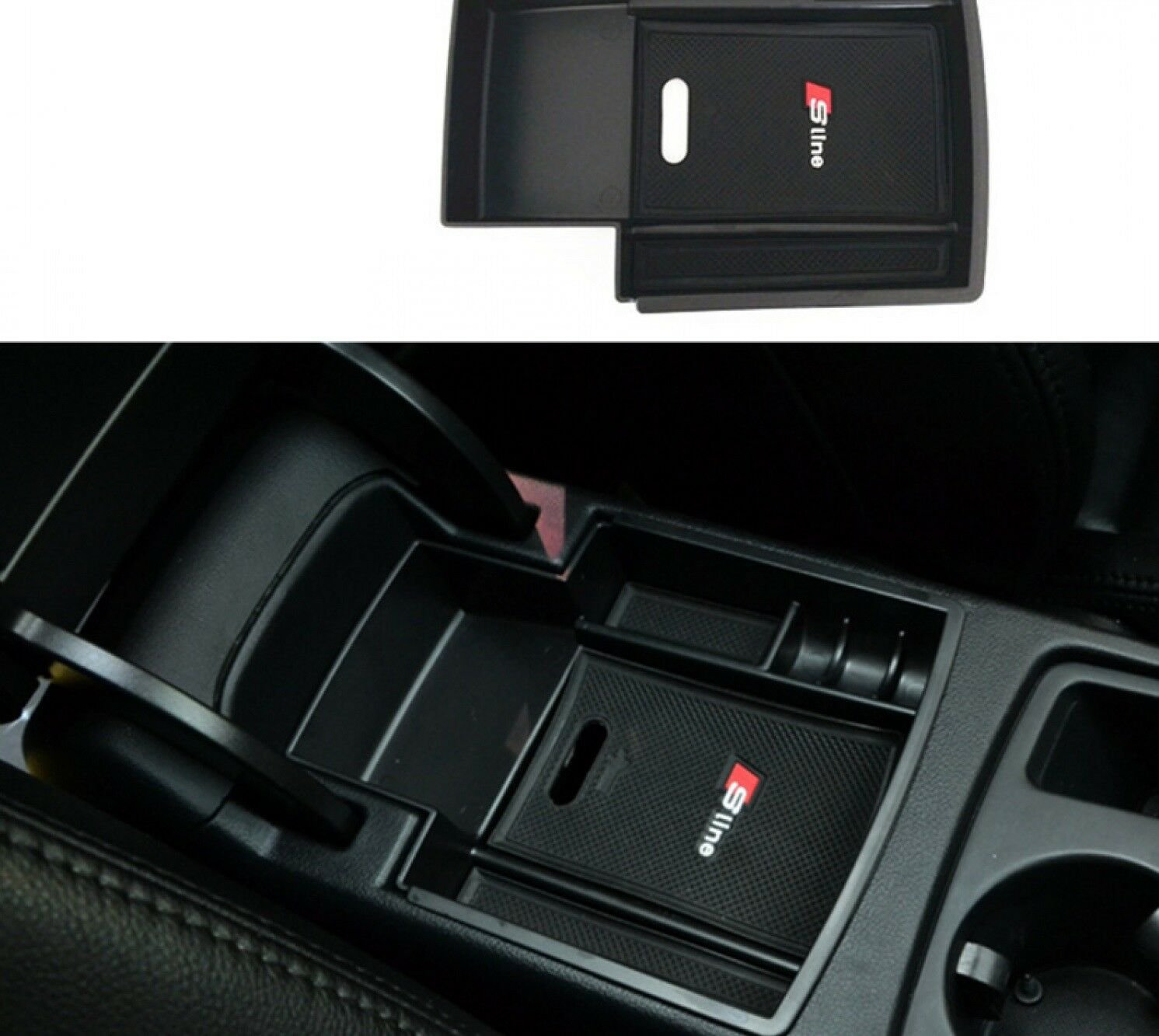 Car Interior Armrest Secondary Storage Central Console Organizer Box For Audi A4