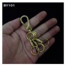 Pure Copper EDC Portable Waist Hanging Creative Brass Keychain Pendant Buckle