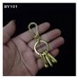 Pure Copper EDC Portable Waist Hanging Creative Brass Keychain Pendant Buckle