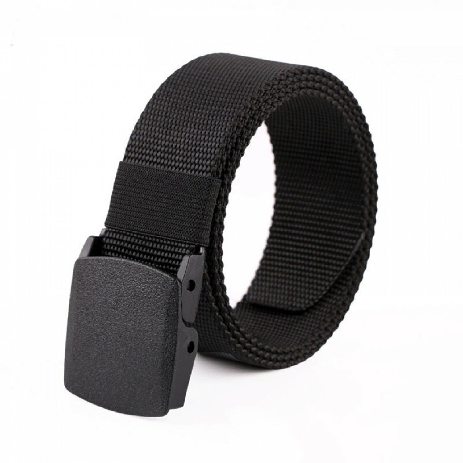New Casual Military Grade Polymer Buckle Nylon Belt Black Gray Brown Belt Mens