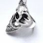 Skull Ring Beard Man Gentlemen Jewelry Mens Stainless Steel Cool Rock Punk 2018