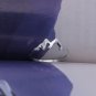 Mountain Range Ring Nature Motivation Jewelry Hiking Snowboard Lover Gift