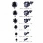 6 pairs/sets Classic Black White Cubic Zircon Stud Earrings Set Fashion Stainles