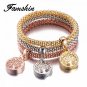 FAMSHIN 3 Pcs/ Set Vintage Designer Austrian Rhinestones Gold Color Tree of Life