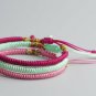 AMIU 3PCS Multi Color Tibetan Buddhist Good Lucky Charm Tibetan Bracelets & Bang