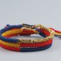 AMIU 3PCS Multi Color Tibetan Buddhist Good Lucky Charm Tibetan Bracelets & Bang
