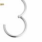 G23titan Silver Color Open Titanium Ring 18 Gauge Hoop for Ear Tragus Cartilage