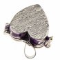 2 Piece Purple/Blue Enamel Heart Cremation Memorial Keepsake Charms Pendant Love