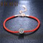 ROXI Austrian Crystals Charm Bracelets for Women Thin Red Thread String Rope