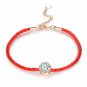 ROXI Austrian Crystals Charm Bracelets for Women Thin Red Thread String Rope