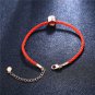 ROXI Austrian Crystals Charm Bracelets for Women Thin Red Thread String Rope