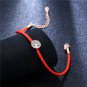 ROXI Austrian Crystals Charm Bracelets for Women Thin Red Thread String Rope