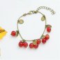 Hot New Vintage Sweet Cute Red Cherry Charm Bracelets&Bangles For Women Jewelry