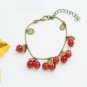Hot New Vintage Sweet Cute Red Cherry Charm Bracelets&Bangles For Women Jewelry