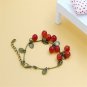 Hot New Vintage Sweet Cute Red Cherry Charm Bracelets&Bangles For Women Jewelry