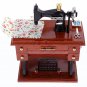Vintage Mini Sewing Machine Style Mechanical Music Box Plays Antique Musical