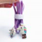 Unicorn USB Cable Line Charger Smart Phone Car Rainbow Cord For iPhone & Android