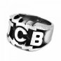 TCB Elvis Presley Biker Ring316L Stainless Steel Jewelry Carved Letters Motor