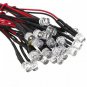 50pcs Red LED Lamp Light Bulb 20cm Pre Wired 5mm 12V 24V DC New Item 2018
