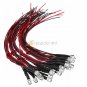 50pcs Red LED Lamp Light Bulb 20cm Pre Wired 5mm 12V 24V DC New Item 2018