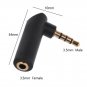 3.5mm 4Pole Microphone Jack Right Angle Male To Female Audio Stereo Adapter New