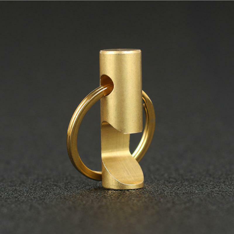 New Mini Bottle Opener Multifunction Tool EDC Stainless Keychain Outdoor Brass