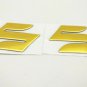 3 Colors Motorcycle Emblem Badge Decal 3D Tank Wheel Logo "S" Sticker For Suzuki