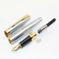 Stainless steel Business medium Nib Fountain Pen Gold Sword Hook Trim BAOER