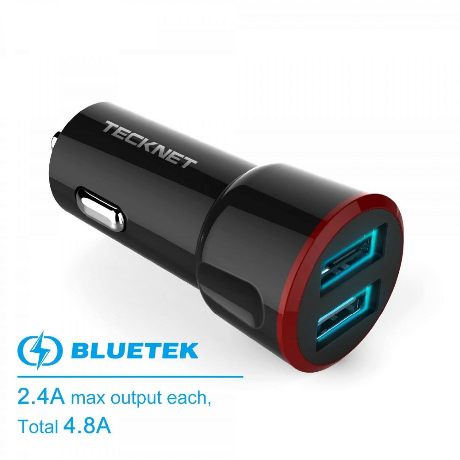 5V4.8A 24W Dual 2 Port USB Car Charger Adapter Mini Car Charger Smart Charging