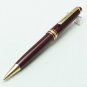 MB #164 Wine Red Burgundy Classique Ballpoint Pen Gold Clip White Star