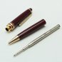 MB #164 Wine Red Burgundy Classique Ballpoint Pen Gold Clip White Star