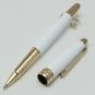 MB #163 Rollerball Pen 14K Golden White resin White Star on Top