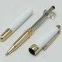 MB #163 Rollerball Pen 14K Golden White resin White Star on Top