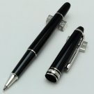 Classic MB #163 Rollerball Pen Black resin Platinum Clip