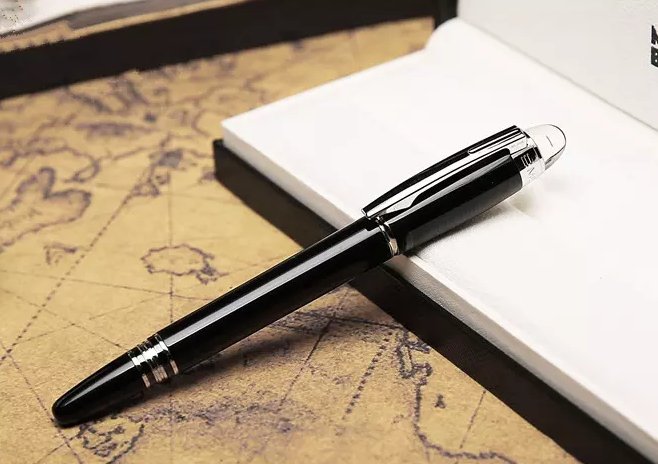 NEW MB Rollerball Pen Black resin Crystal Cap Exellent Gift