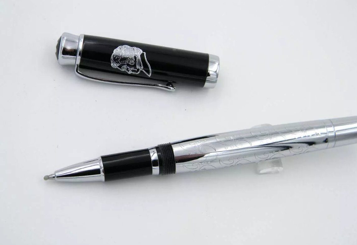 Luxury MB Beethoven Pattern Rollerball Pen Silver metal Exellent Gift
