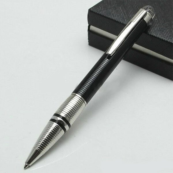 Premium MB Black and Silver SW model Ballpoint Pen Gift Collection Crystal Star